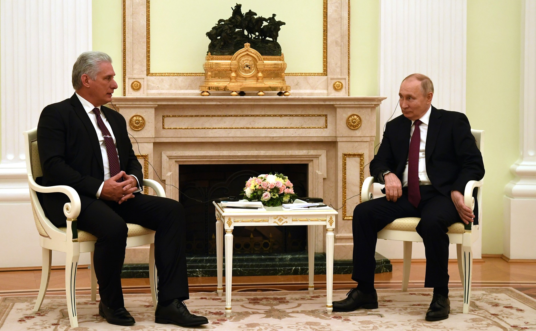 Путин и президент Кубы Диас-Канель Бермудес